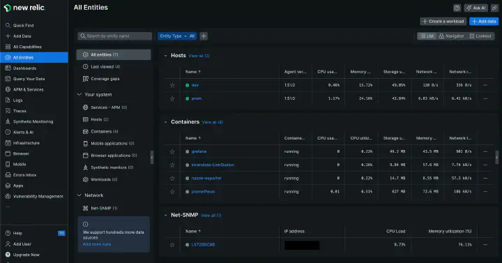 NewRelic All Entities